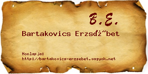 Bartakovics Erzsébet névjegykártya